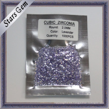 Lavanda Color Redondo Forma 1.0-3.0mm Cubic Zirconia